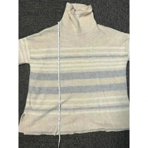 magaschoni  Sweater Cream Grayish Blue Gradient Pattern cashmere large - Picture 6 of 7